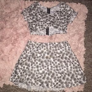 2 piece top and skirt set